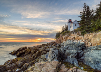 Bass Harbor Light House Sunset