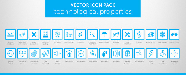 Properties of things VECTOR ICON SET vol. 4 - obrazy, fototapety, plakaty