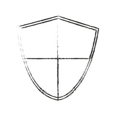 Shield icon. Security system warning protection and danger theme. Isolated design. Vector illustration