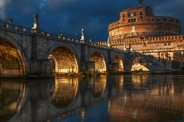 Obraz na płótnie Canvas roma ponte sant'angelo 