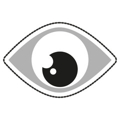 Eye icon. Security system warning protection and danger theme. Isolated design. Vector illustration