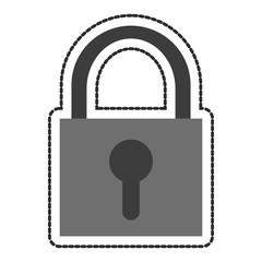Padlock icon. Security system warning protection and danger theme. Isolated design. Vector illustration