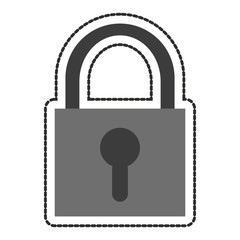 Padlock icon. Security system warning protection and danger theme. Isolated design. Vector illustration
