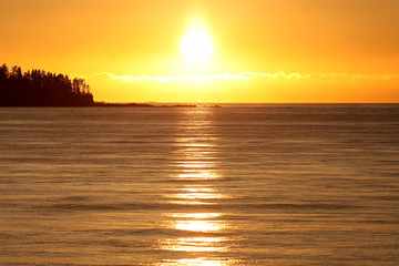 Sunset over ocean