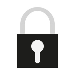 Padlock icon. Security system warning protection and danger theme. Isolated design. Vector illustration