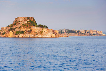 Fototapeta na wymiar The old fortress of Corfu island, Greece
