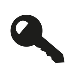 Key icon. Security system warning protection and danger theme. Isolated design. Vector illustration