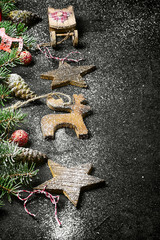 Christmas decorations on Christmas tree