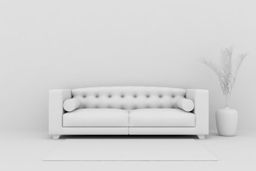 White room with sofa