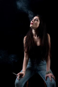 Female with cigarette