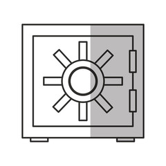 Strongbox icon. Security system warning protection and danger theme. Isolated design. Vector illustration