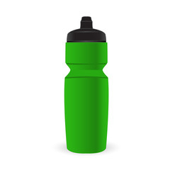 Light green color sport bottle isolated vector on the white background