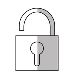 Padlock icon. Security system warning protection and danger theme. Isolated design. Vector illustration