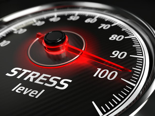 Stress level meter concept - 3d illustration