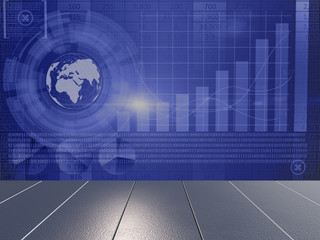 Abstract illustration with charts and graphs