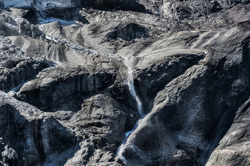 Fototapeta na wymiar Icefall on glacier