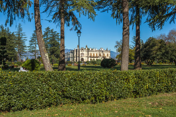 Dadiani Palace located inside a park in Zugdidi, Georgia