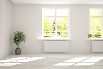 White empty room. Scandinavian interior design