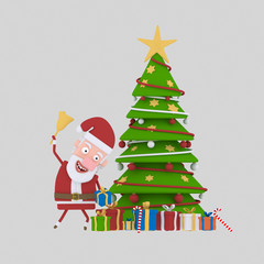 Santa decorating xmas tree.

Custom 3d illustration contact me!