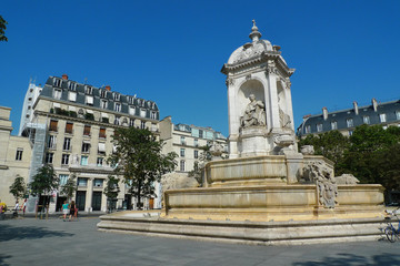 Fototapeta na wymiar Place Saint-sulpice