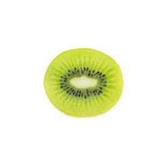 Naklejka na ściany i meble kiwi fruit and his sliced segments isolated on white background