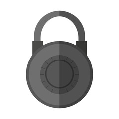 Padlock icon. Security system warning protection and danger theme. Isolated design. Vector illustration