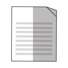 Piece of paper icon. Document data archive office and information theme. Isolated design. Vector illustration