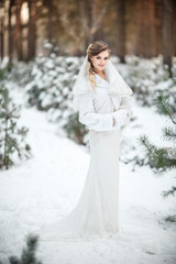 Winter wedding bride