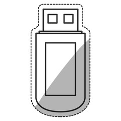 Usb icon. Connection technology equipment and hardware theme. Isolated design. Vector illustration