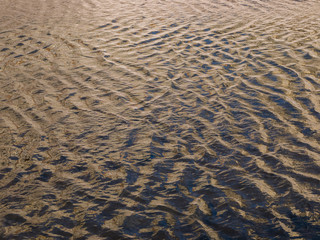 Small waves on the surface of the river