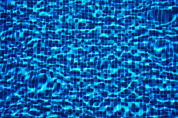 Blue swimming pool tile background