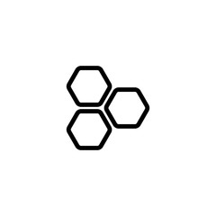 Fototapeta premium thin line honeycomb icon on white background