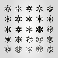 snowflake icon, sign and symbol vector illustration
