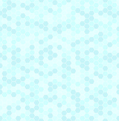 Cyan hexagon pattern. Seamless vector