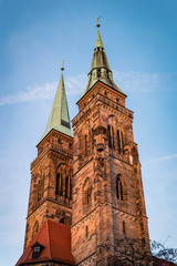 Fototapeta na wymiar Nuremberg Steeples of Saint Sebald