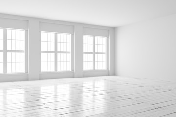 White room interior mock up