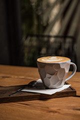coffee in the loft-style interior
