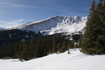 Summit of Mount Elbert Colorado in Winter