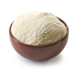 bowl of fresh raw dough