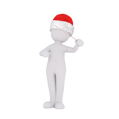 3D music conductor in Santa Hat