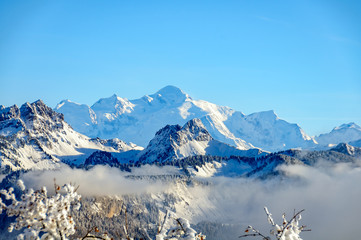 Alpes de Haute-Savoie, Mont-Blanc - obrazy, fototapety, plakaty