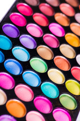 Set of colourful shadow for make-up isolated on white