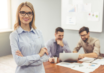 Business people at the conference