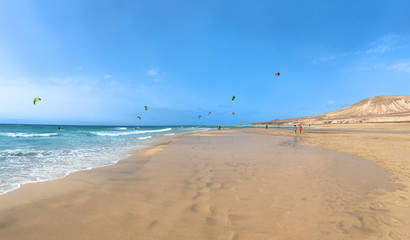 Kitesurf competition in Canary Islands