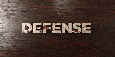 Defense - grungy wooden headline on Maple  - 3D rendered royalty free stock image. This image can be used for an online website banner ad or a print postcard.