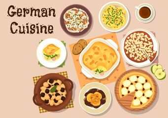 German cuisine traditional dinner icon