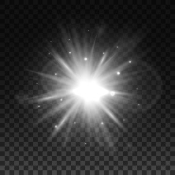 Light flare, star explosion, sunlight background