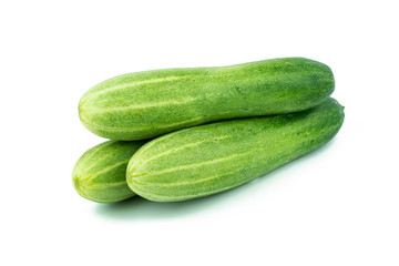 fresh cucumbers isolated on white