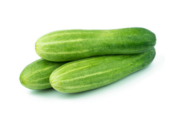 fresh cucumbers isolated on white