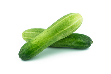 fresh cucumbers isolated on white